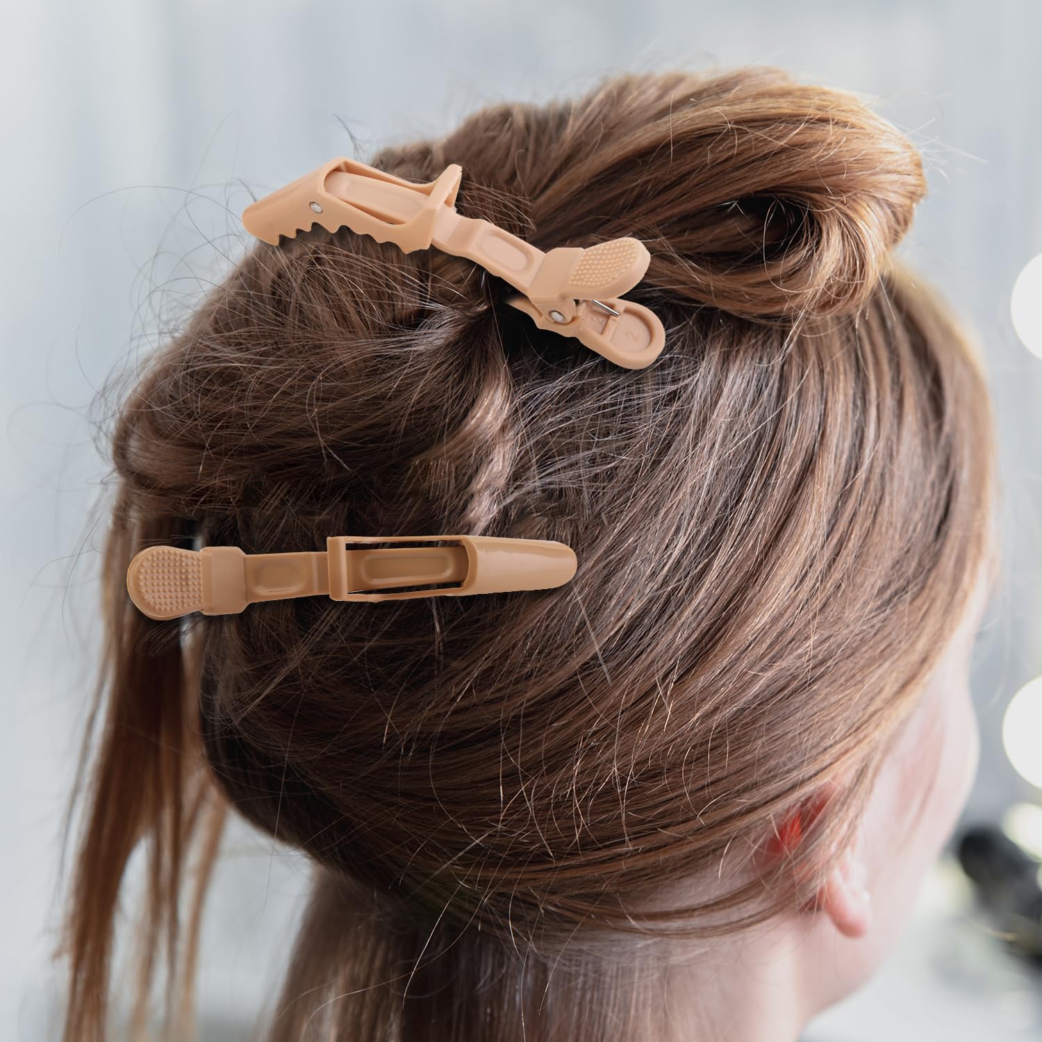 HH&LL hair clip open showing grip for braids and sections.