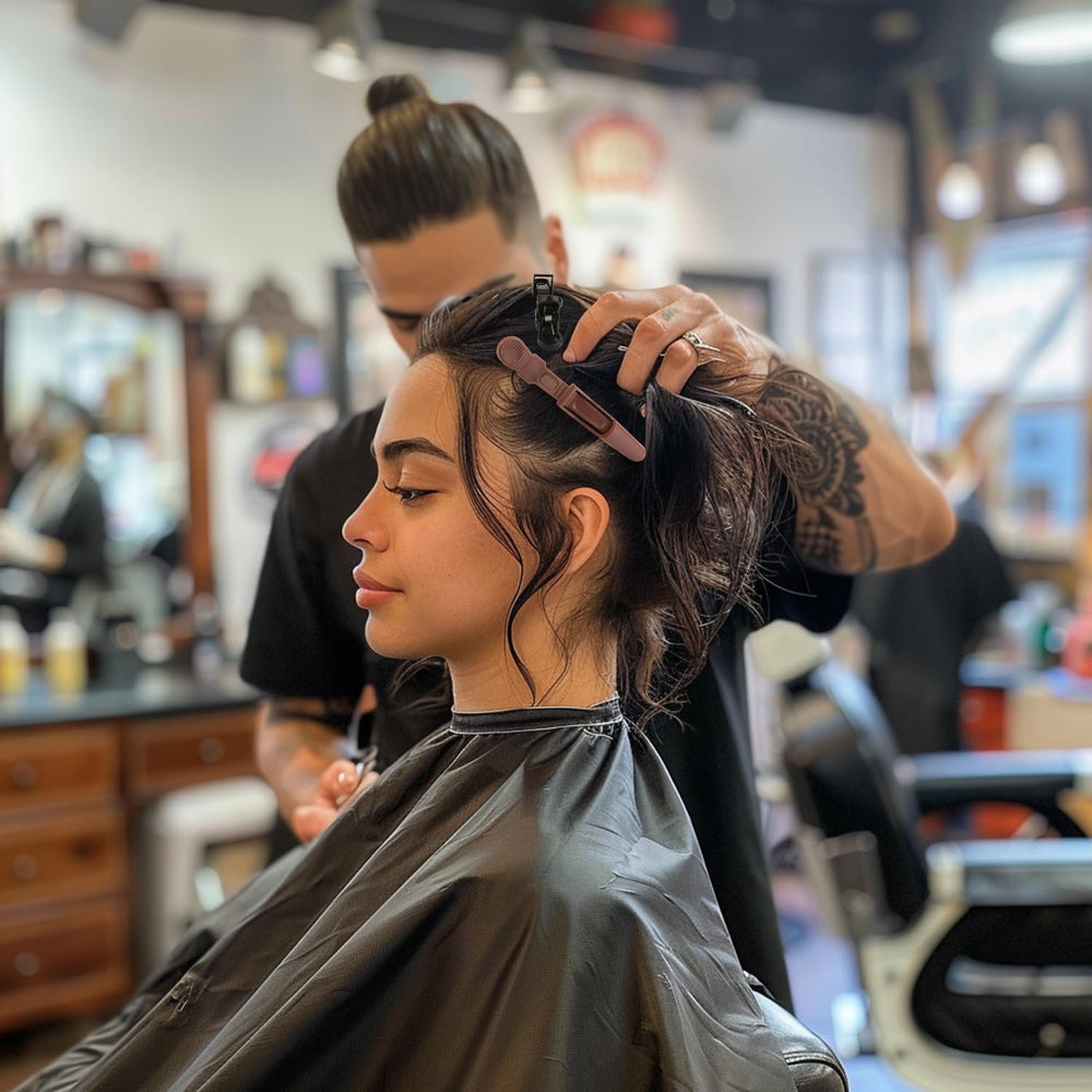 HH&LL hair clip prevents dents and tangles during styling sessions.