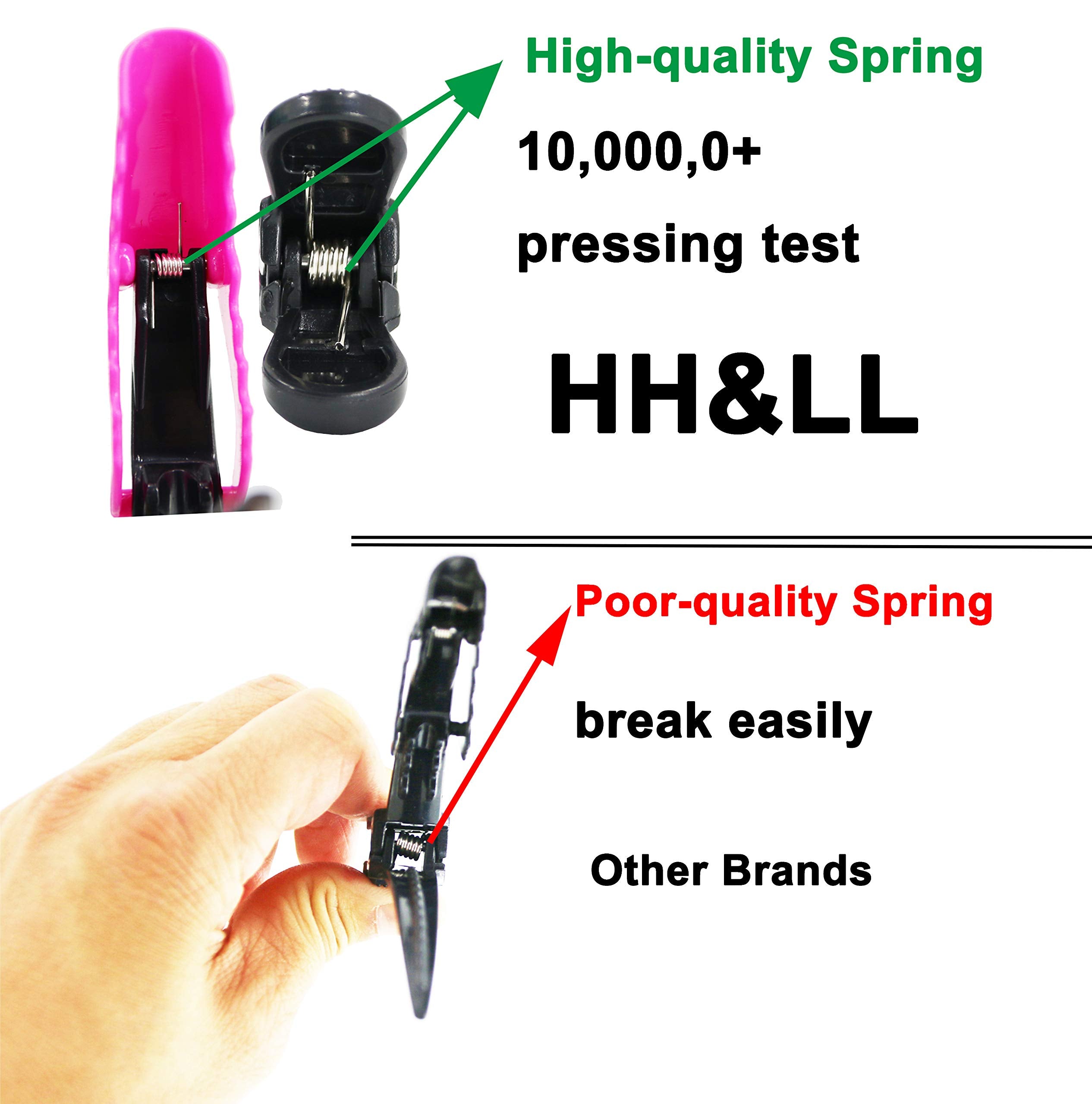 HH&LL travel-friendly Rose Red clip fits in a makeup bag