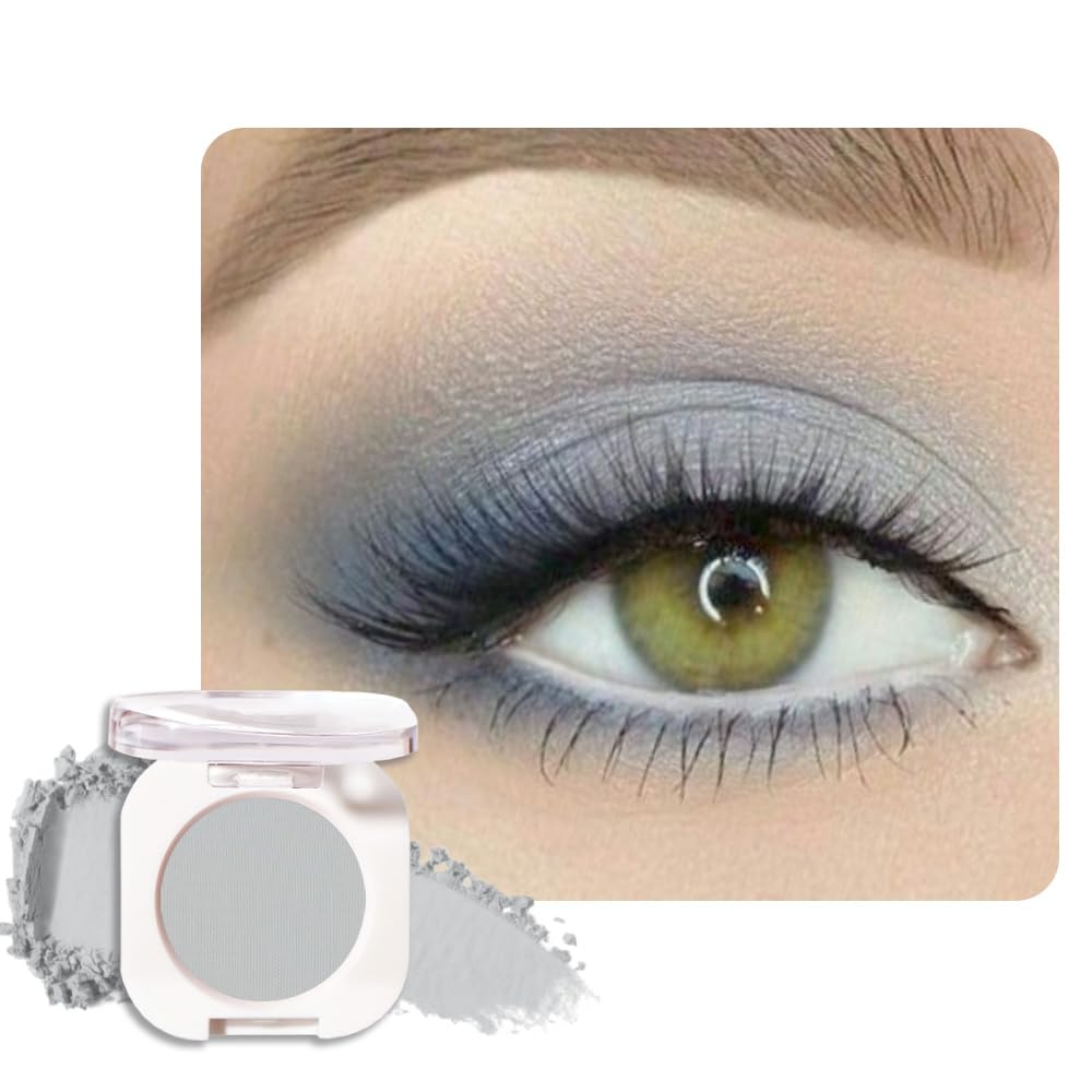 HHLTOH Dusty Grey single matte eyeshadow for long-lasting, smudge-proof color.