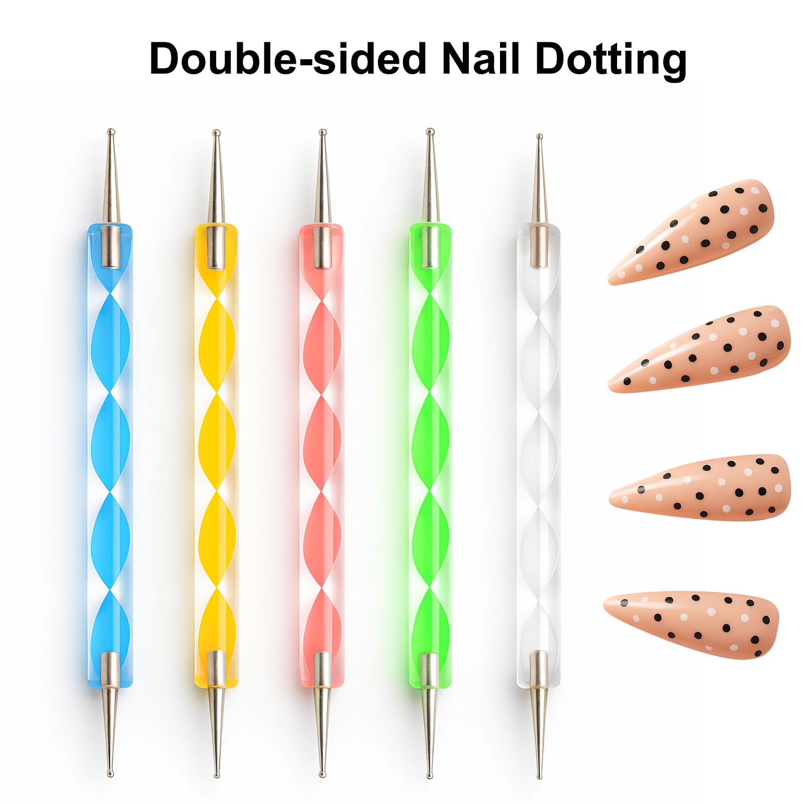 HHOOMY ten magnetic nail stands with crystal bases for steady painting.
