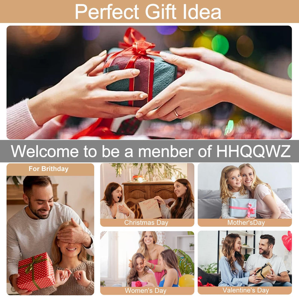 HHQQWZ makeup bag gift-ready packaging emphasizing stylish design