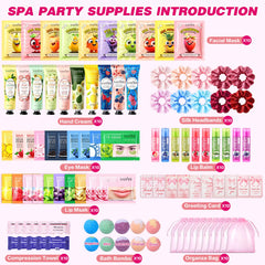 Organza gift bags with HHXI spa favors for organized party gift exchanges