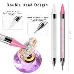 HiMo acrylic handle with rhinestones offers comfortable grip in crafting sessions.