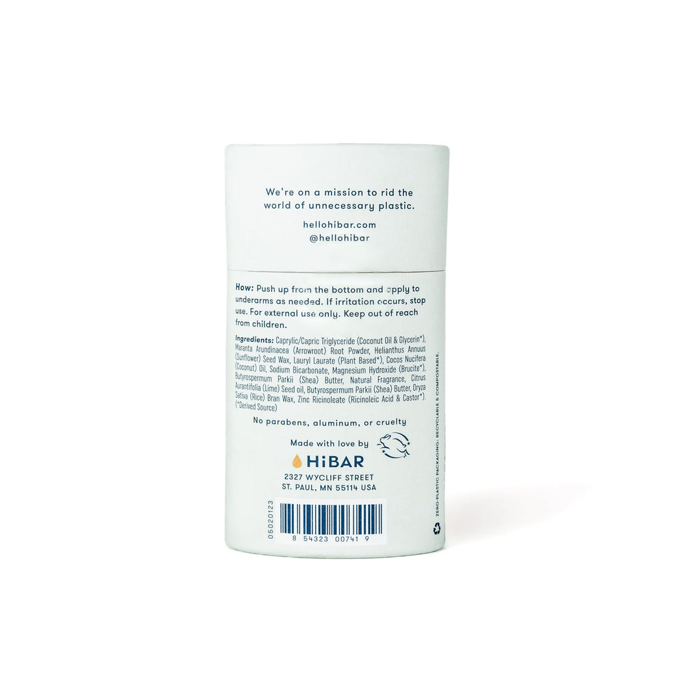 HiBAR vegan Leaping Bunny certified label on packaging.