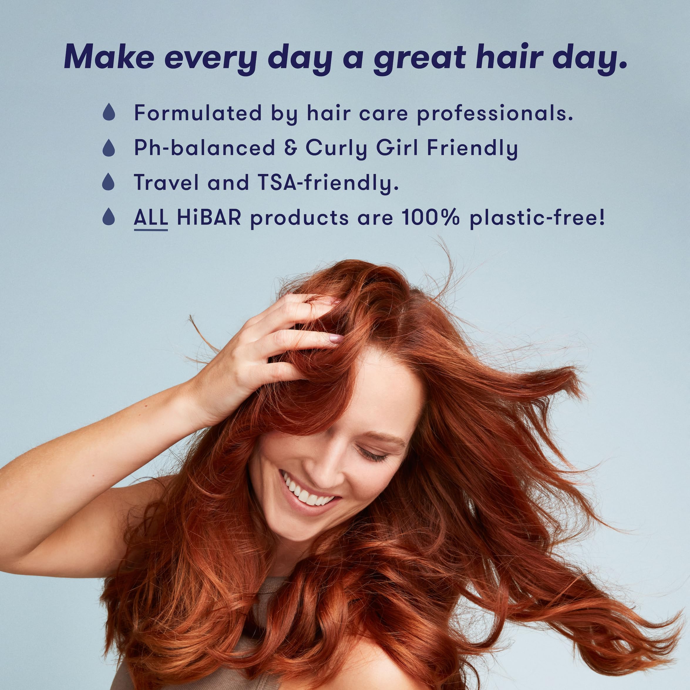 HIBAR Volumize con dátil fermentado para levantar el cabello.