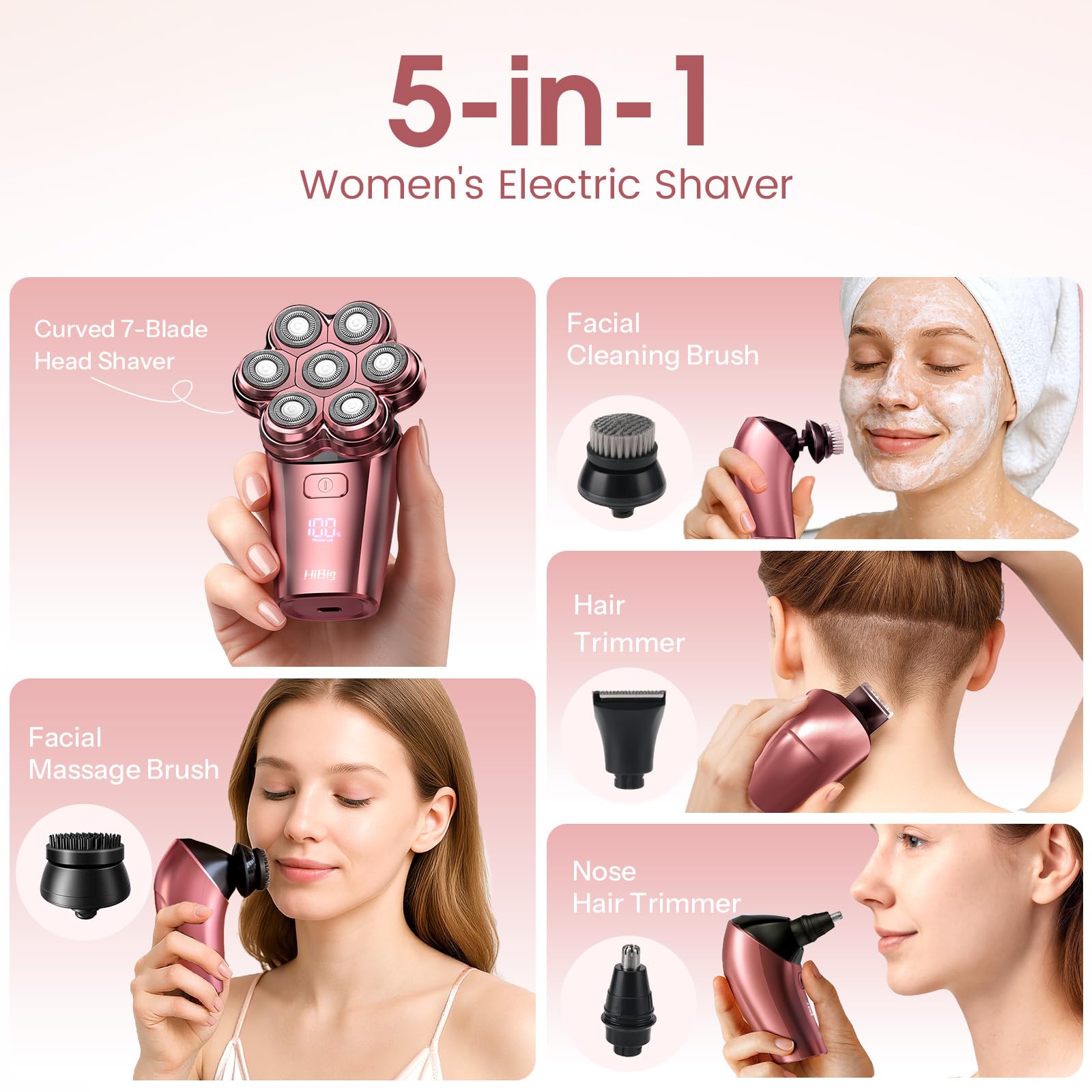 HiBig nose hair trimmer for tidy, gentle detailing