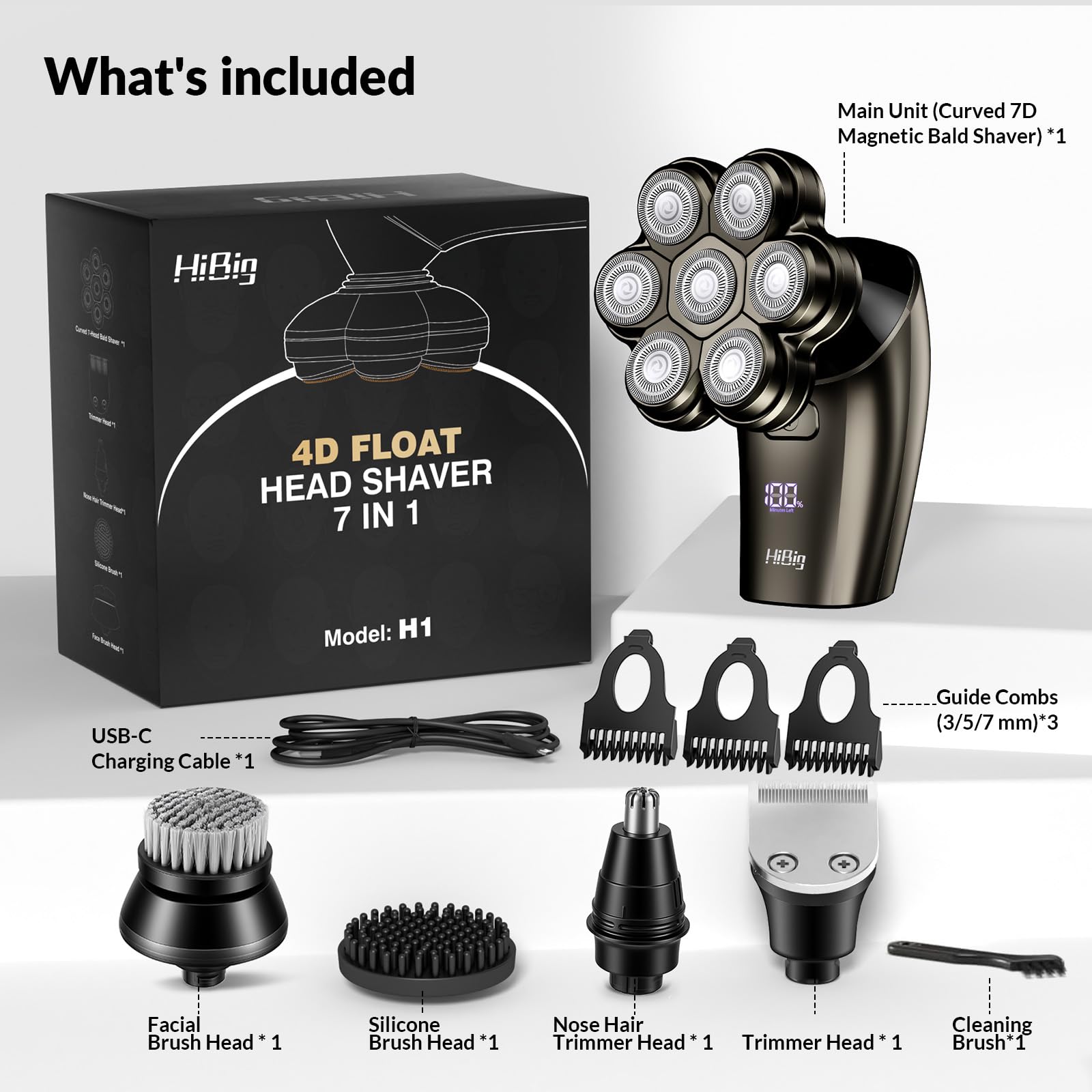 HiBig 7D Arc USB-C fast charging with LED display