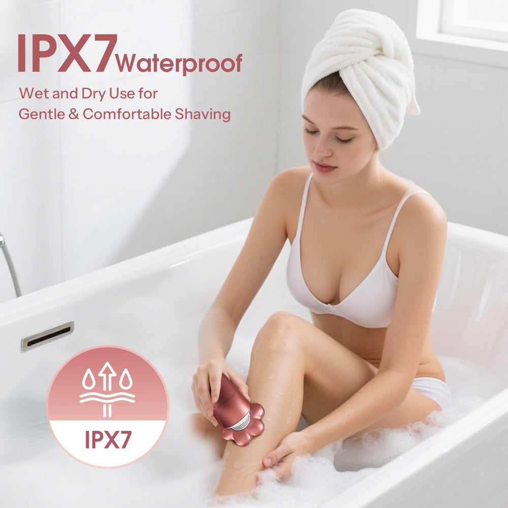 HiBig IPX7 waterproof shaver for wet or dry use and easy rinsing