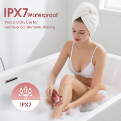 HiBig IPX7 waterproof shaver for wet or dry use and easy rinsing