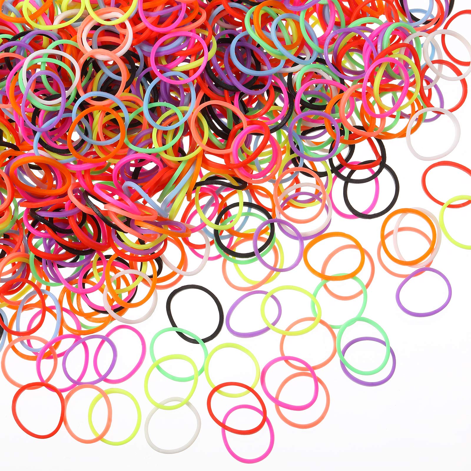 Hicarer 1000 mini rubber bands pack for braided hairstyles and daily use.