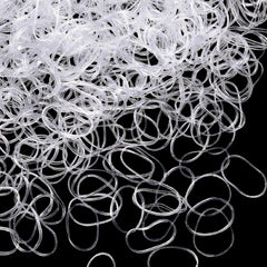 Hicarer mini clear hair bands in packaging for easy storage.