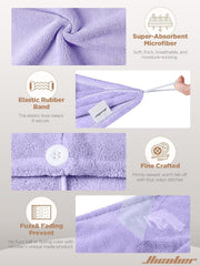 Toalla de microfibra Hicober para cabello rizado, reduce frizz y acelera secado.