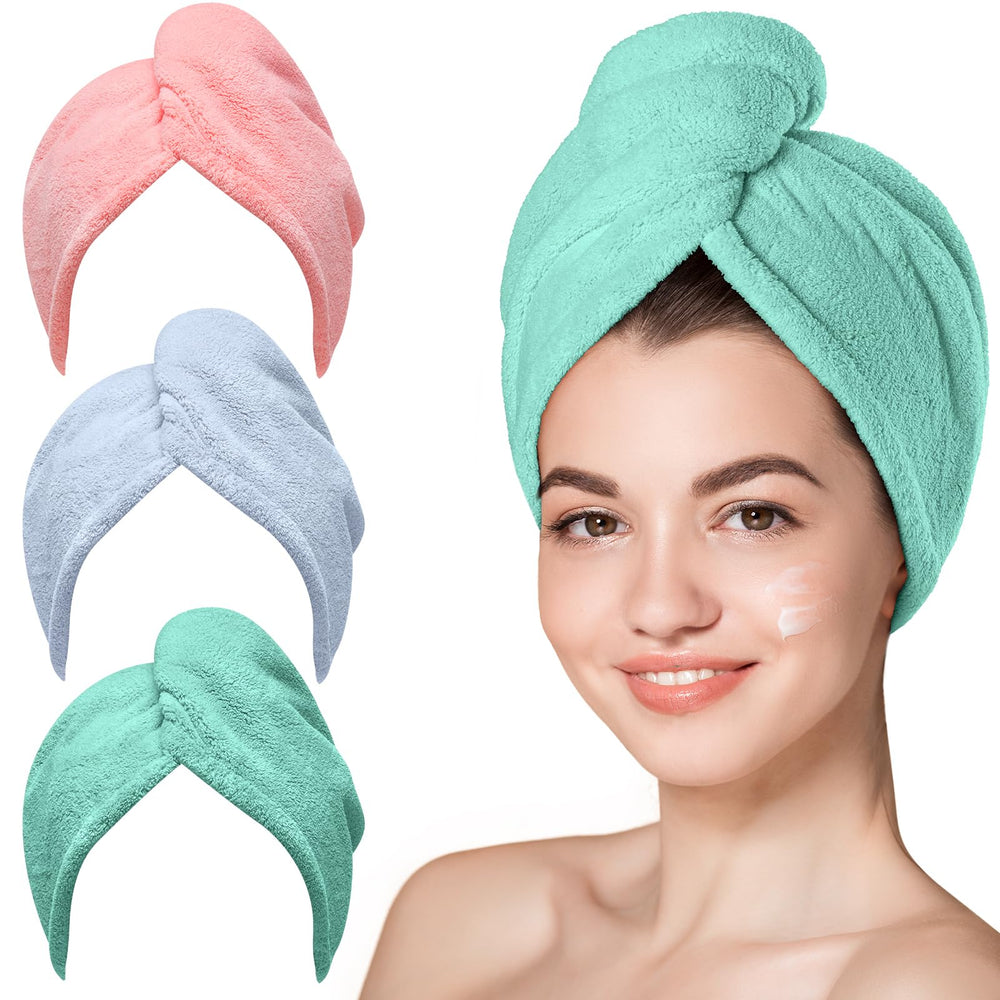 Toalla de microfibra Hicober para cabello, absorbe rápidamente el agua y facilita un secado suave
