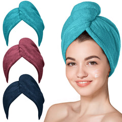 Hicober toalla de microfibra para cabello mojado, secado rápido y cómodo.