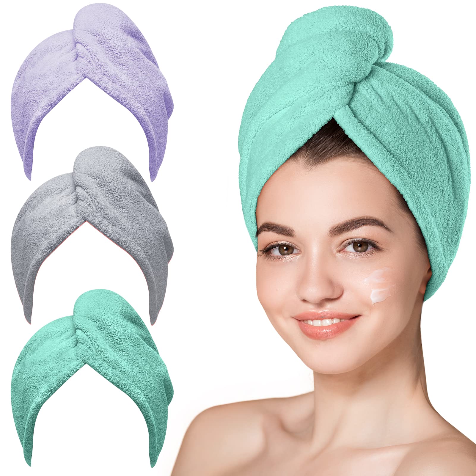 Toalla de microfibra Hicober para secado rápido del cabello.