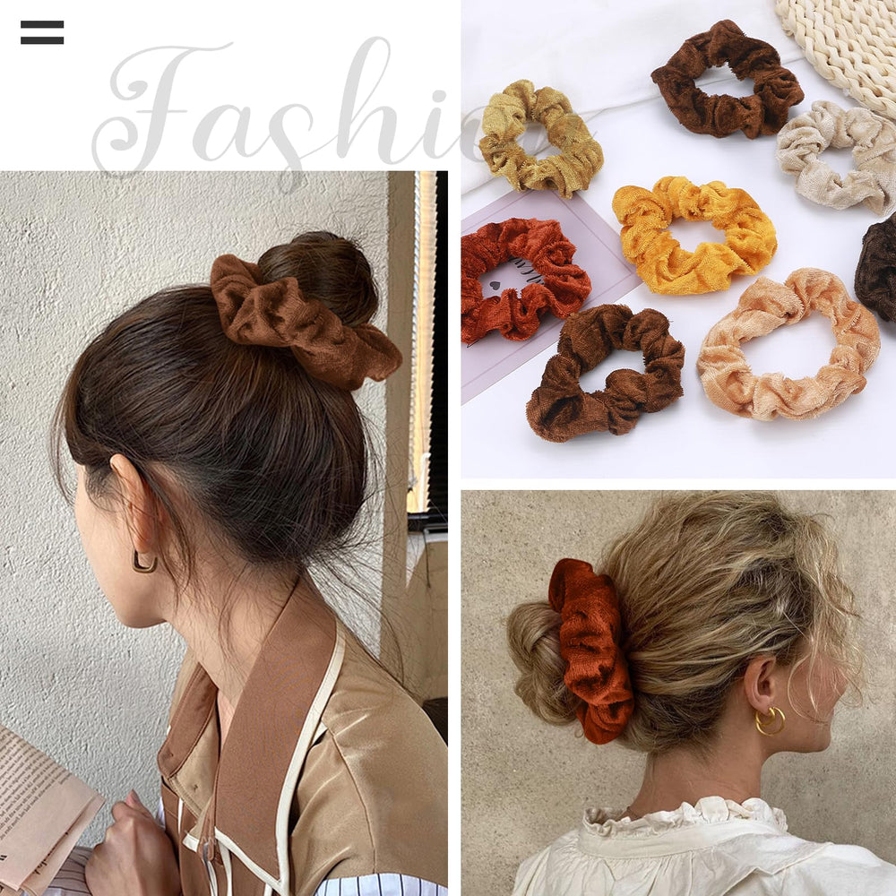 HICONUT velvet scrunchie for daily wear across seasons.
