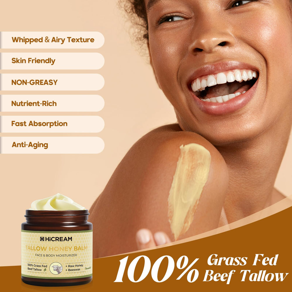 Absorción rápida de la crema de res para rostro y cuello.