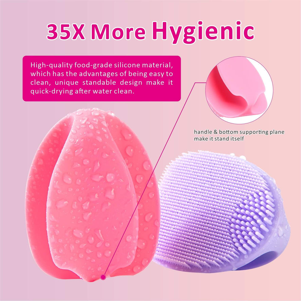HIEERBUS face scrubber features a drain-platform design for quick drying.