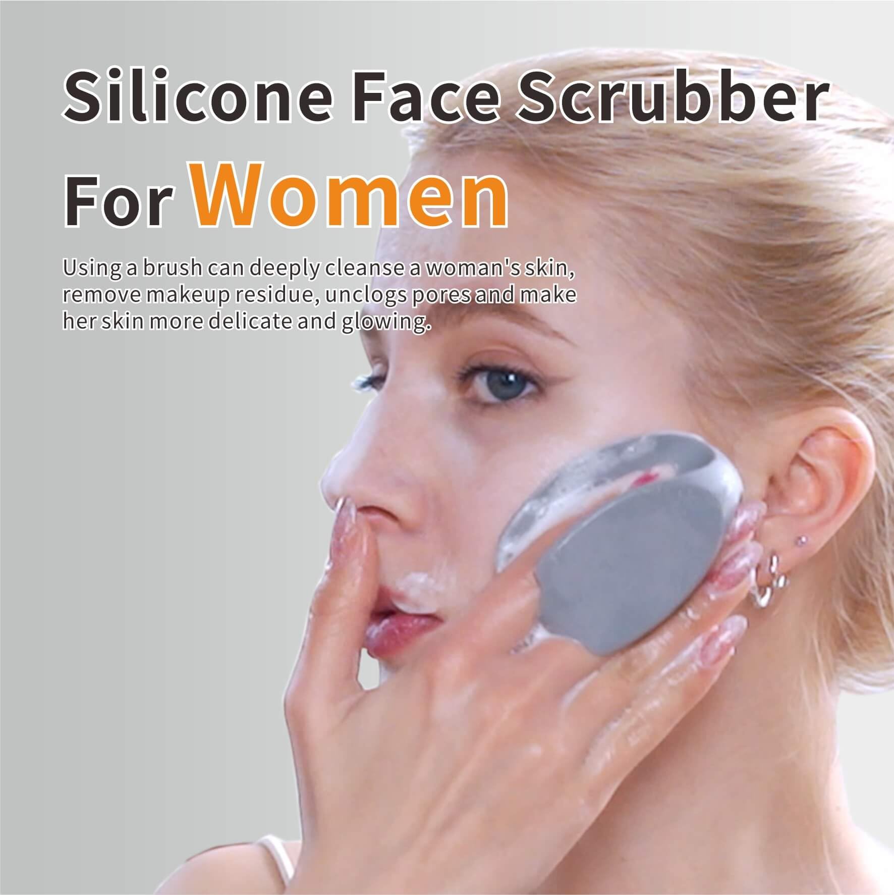 HIEERBUS men’s skin cleansing brush in use for clean pores and reduced irritation.