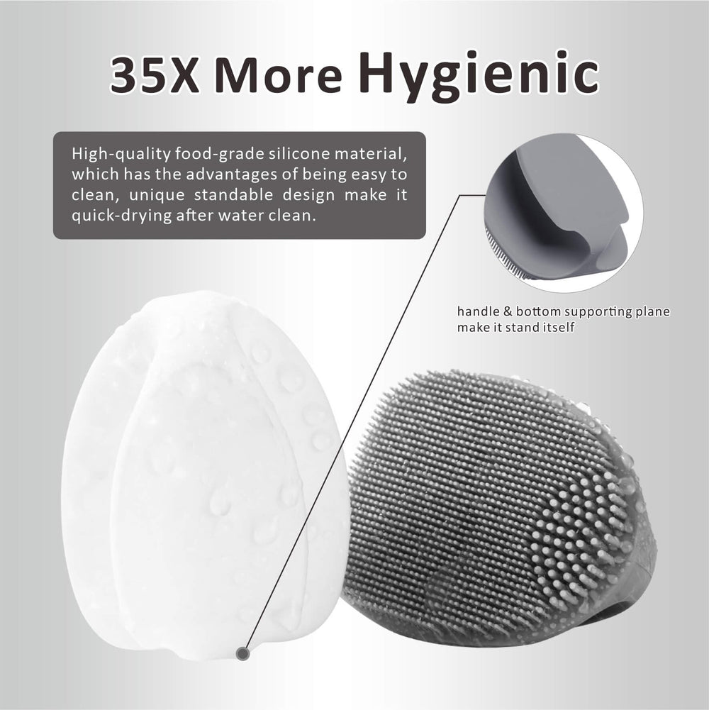 HIEERBUS portable travel-size silicone scrubber fits in bags for travel