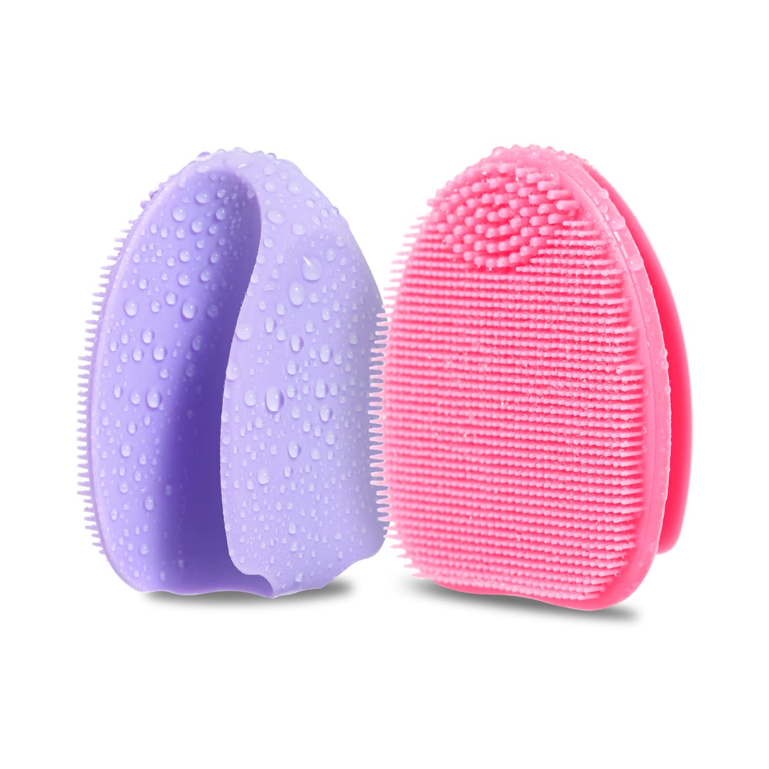 HIEERBUS silicone face scrubber two-pack for hygienic cleansing and gentle exfoliation.