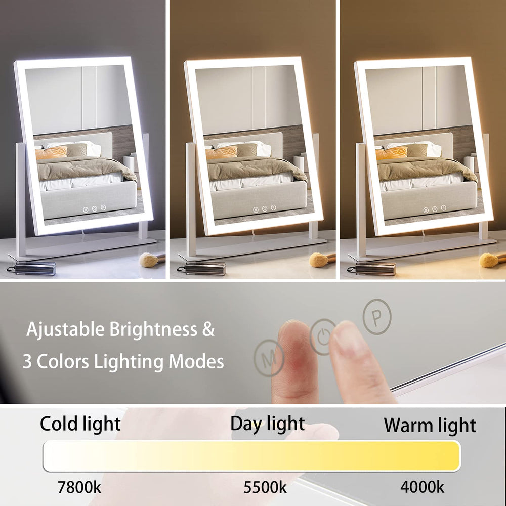 HIEEY lighted makeup mirror offers three color modes for different lighting scenes.
