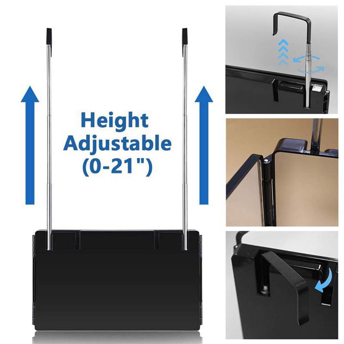 HIEEY portable folding design fits in your bag for travel touch-ups.