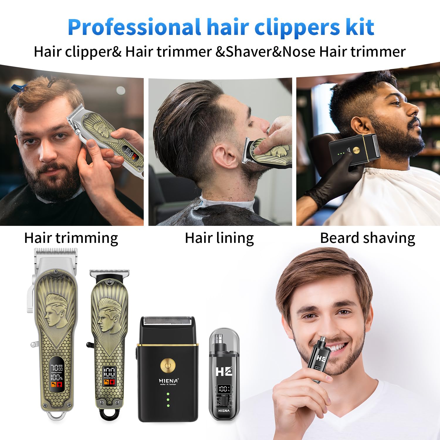 Hiena Pro foil shaver with protective cover delivers close shaves safely.