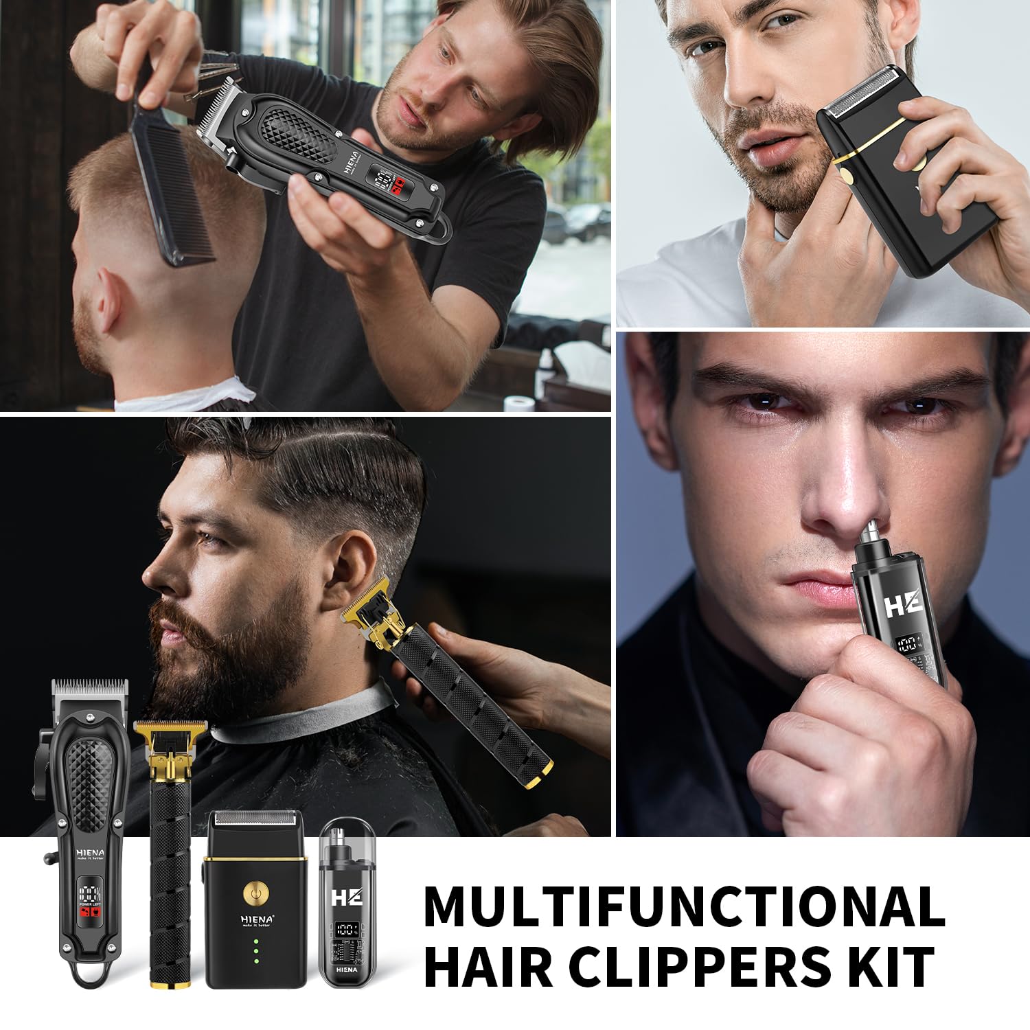 HIENA PRO guide combs 1.5–6 mm set for versatile lengths.