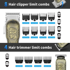 Hiena Pro LED display on clippers highlights battery life for precise trims.