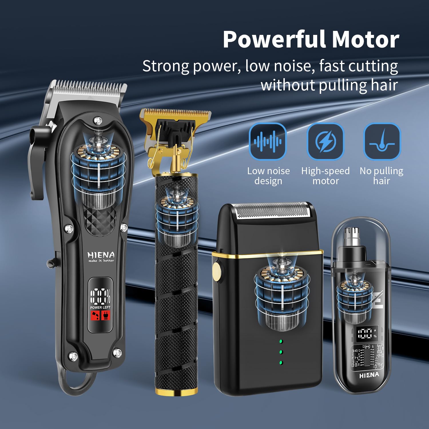 HIENA PRO long battery life supports all-day grooming.