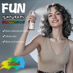 HIESGIE grey spray being applied to hair for fast color in seconds