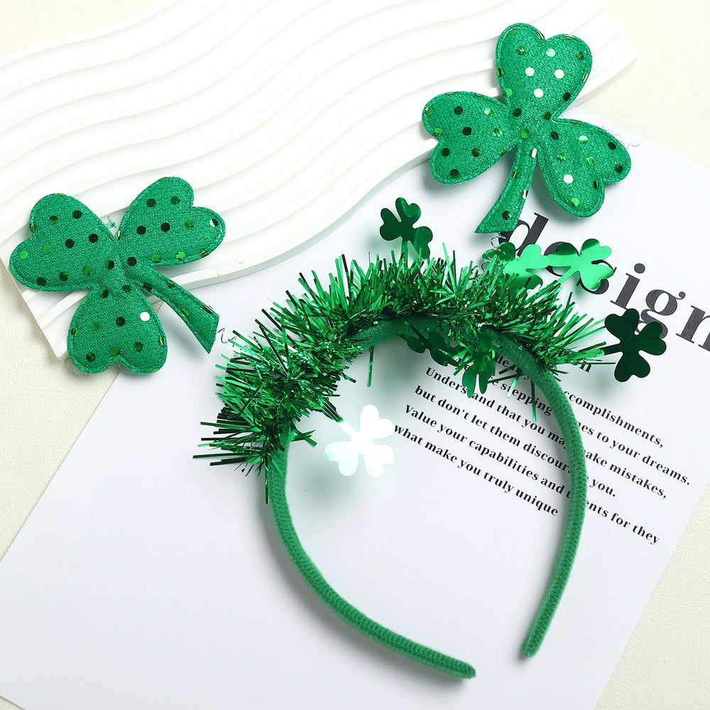 HIFANMM St Patrick’s Day headband worn during celebrations enhances festive charm.