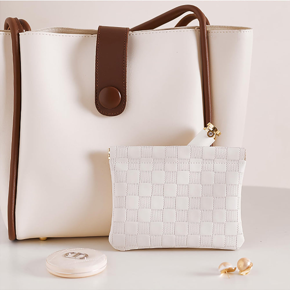 HIGH FIT travel-friendly pouch keeps essentials organized inside purses or backpacks.