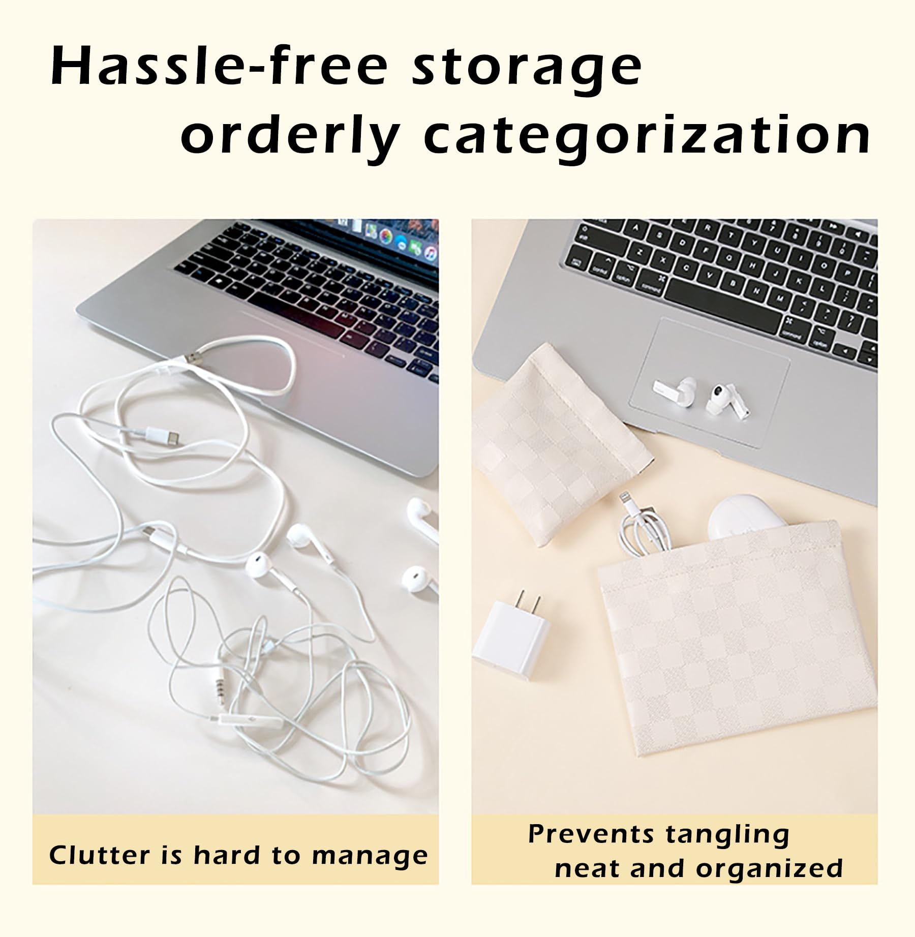HIGH FIT multi-purpose pouch doubles as cosmetics, jewelry, or earphone storage.