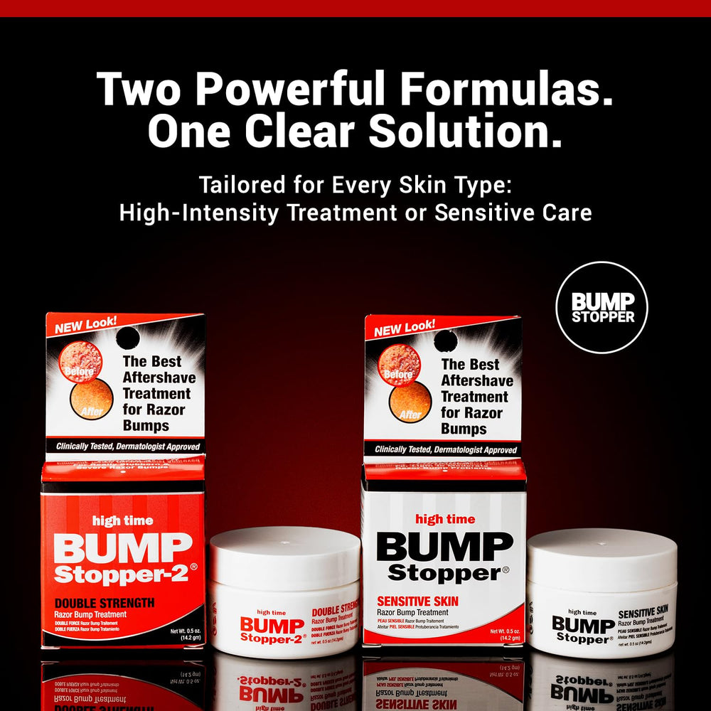 Applying High Time Bump Stopper 2 after shaving.