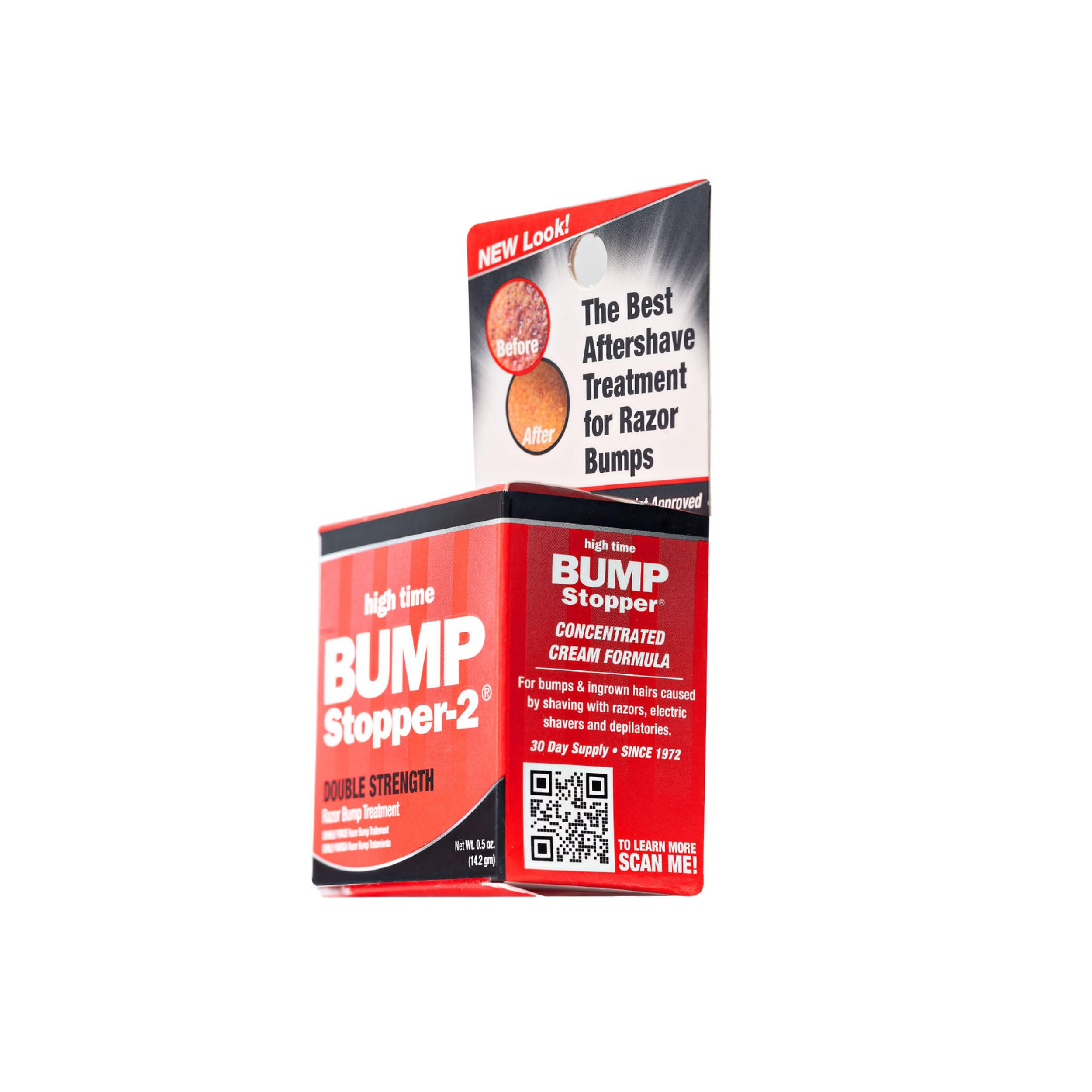 Close-up of High Time Bump Stopper 2 cream texture for soothing skin