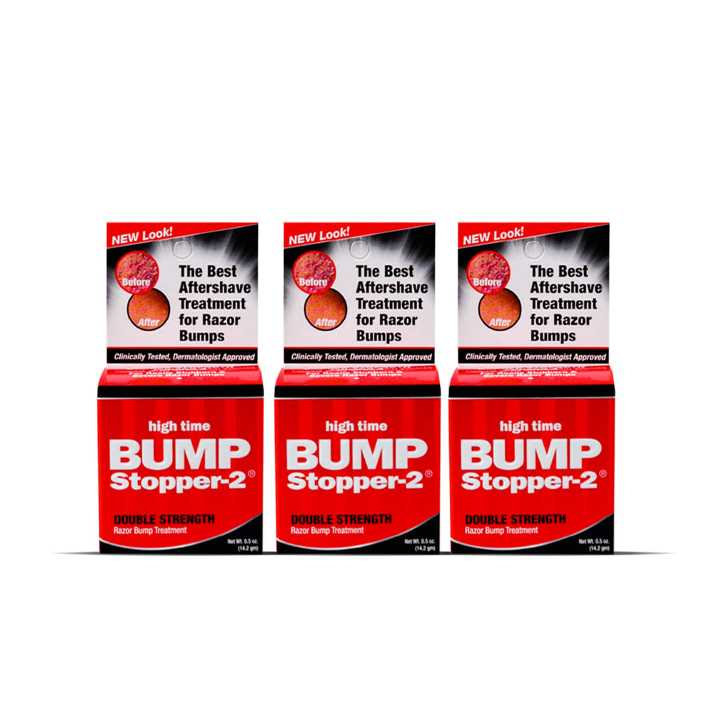 High Time Bump Stopper 2 bottle pour for easy post-shave care