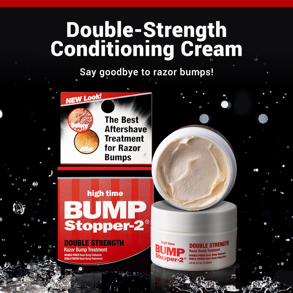 Packaging front view of High Time Bump Stopper 2 three-pack for travel