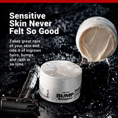 High Time Bump Stopper Sensitive application dispersion demonstrates easy post-shave use.