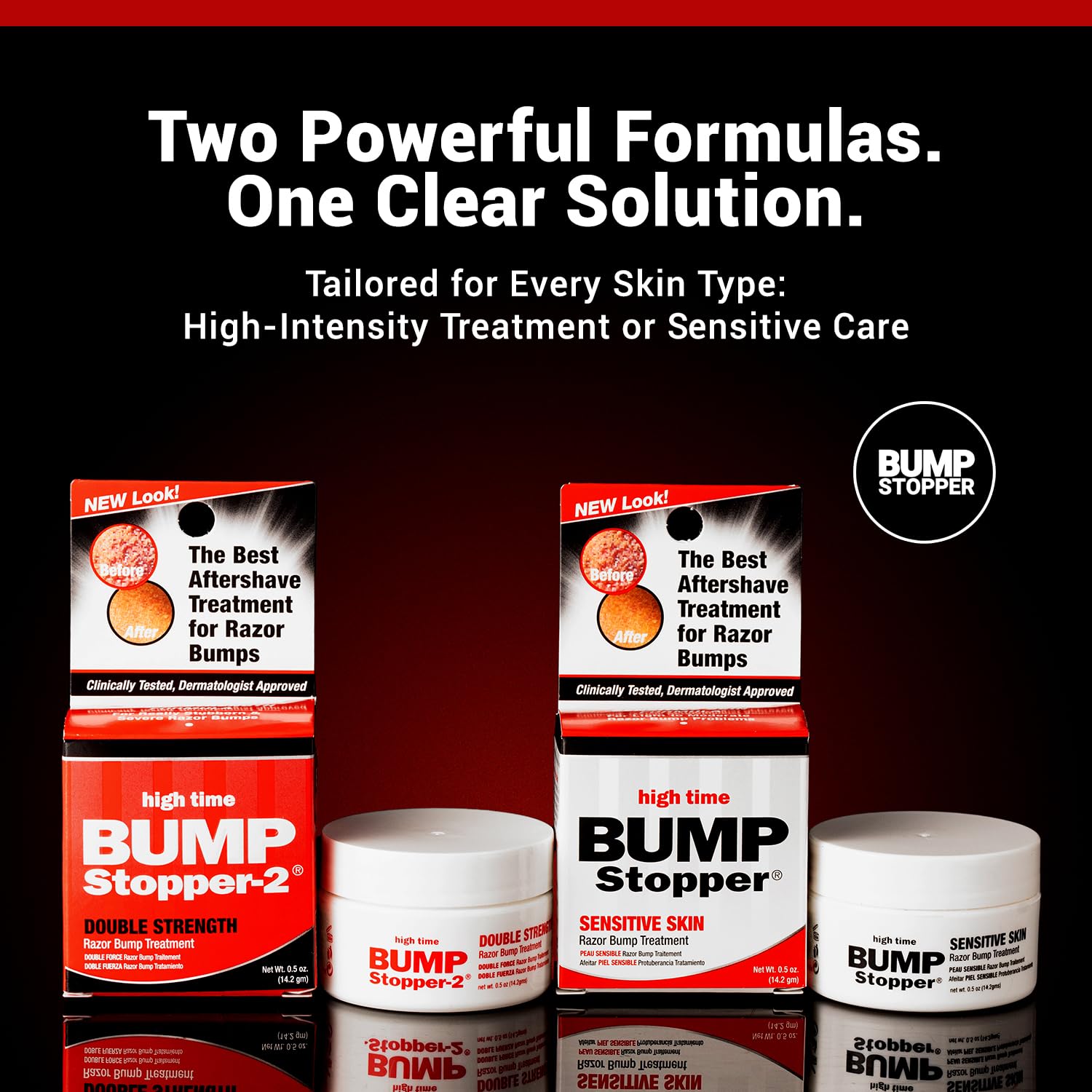 High Time Bump Stopper Sensitive, dermatologist-approved formula for gentle care.