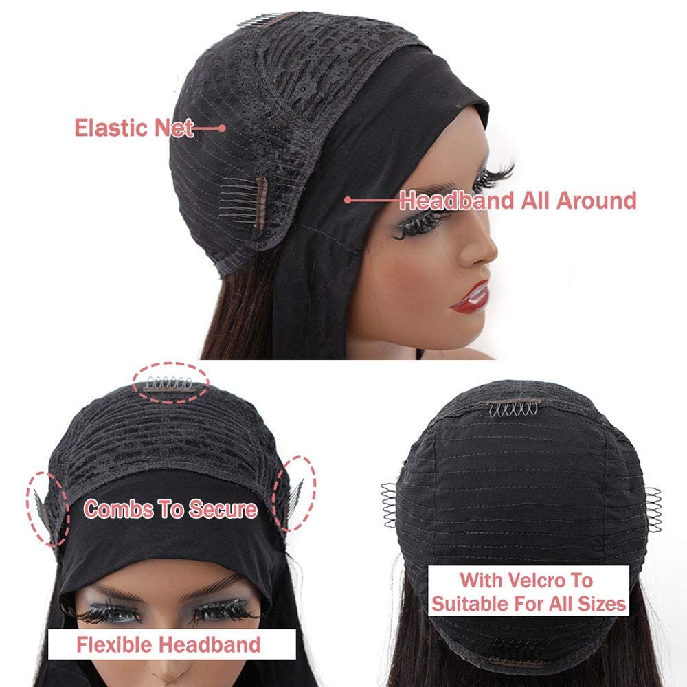 Higher adjustable straps and four combs ensure a secure fit.