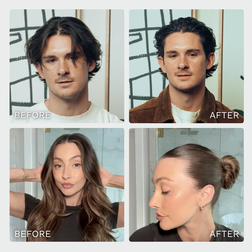 Textured hair styled with Highland Glacial Hair Clay Pomade for volume