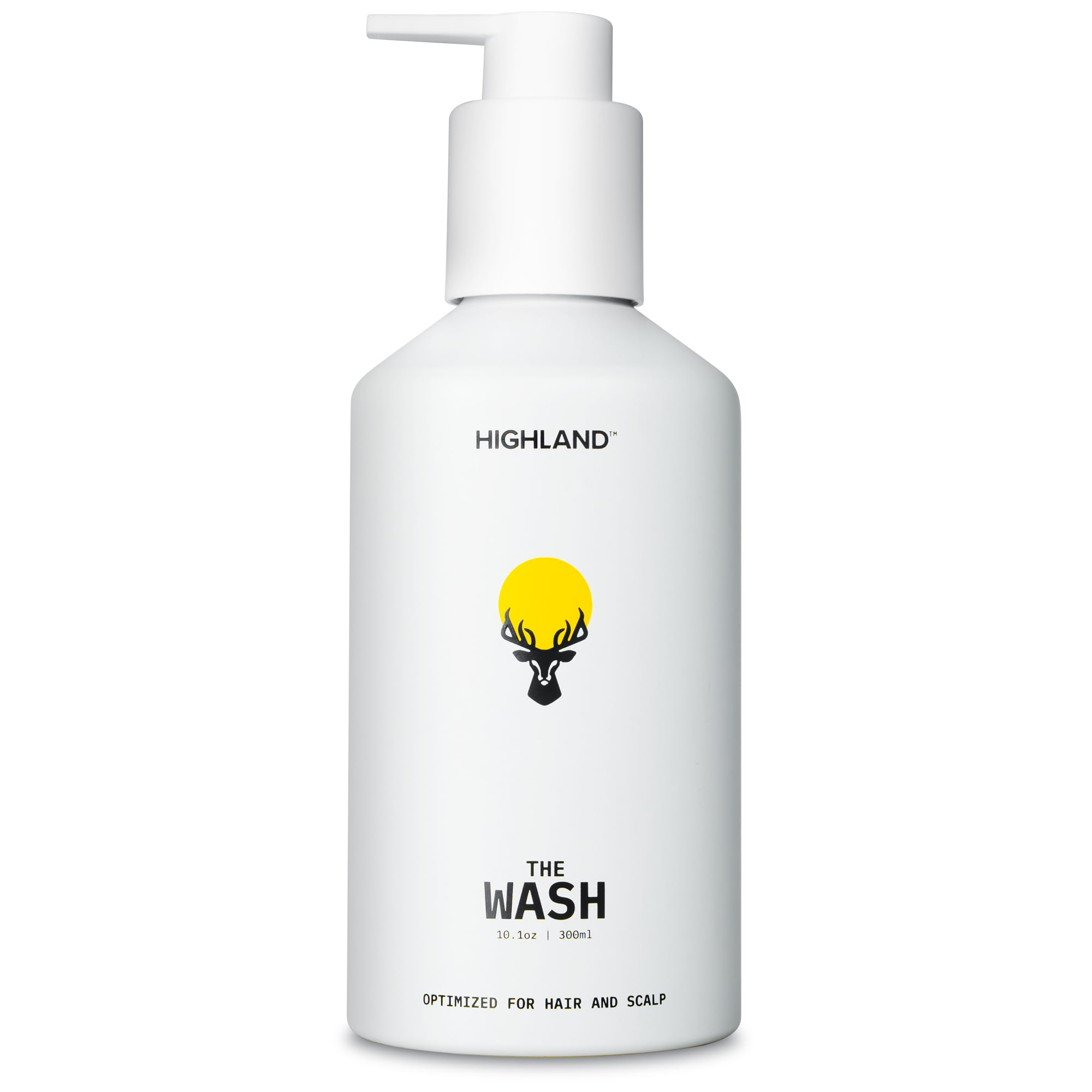 Highland The Wash bottle pour shows easy daily application for hydrated hair.