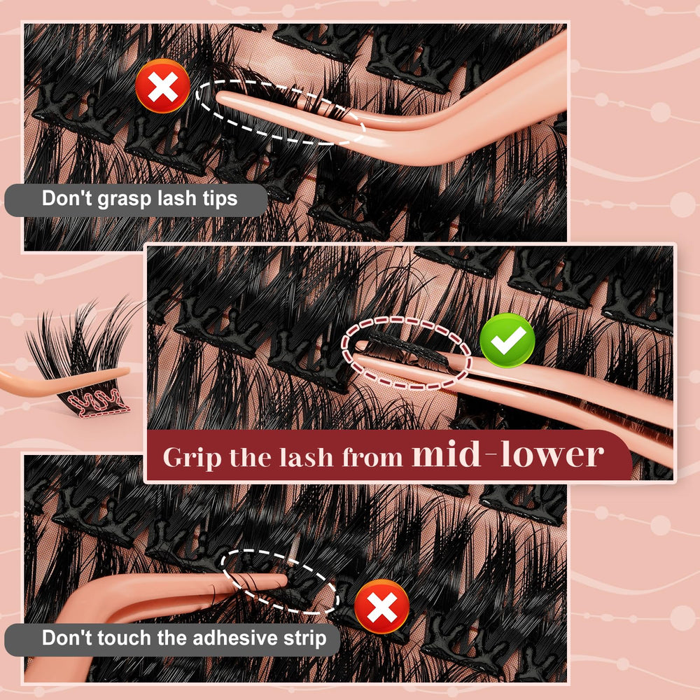 Higu Clace included lash tweezers simplify alignment and bonding