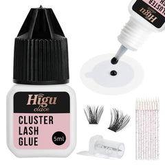 Higu clace lash glue bottle sealed to preserve freshness for DIY lash clusters