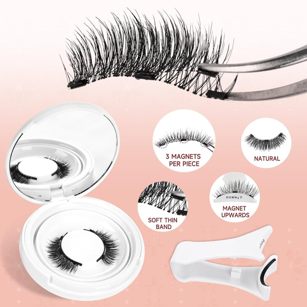 Close up of magnets on Higu clace lashes