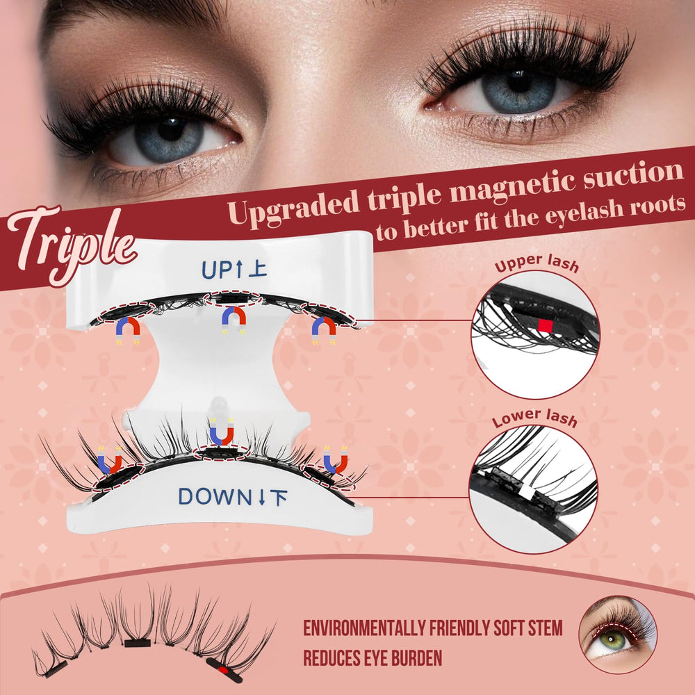Higu clace easy-on-off lashes illustrate quick removal when relaxing
