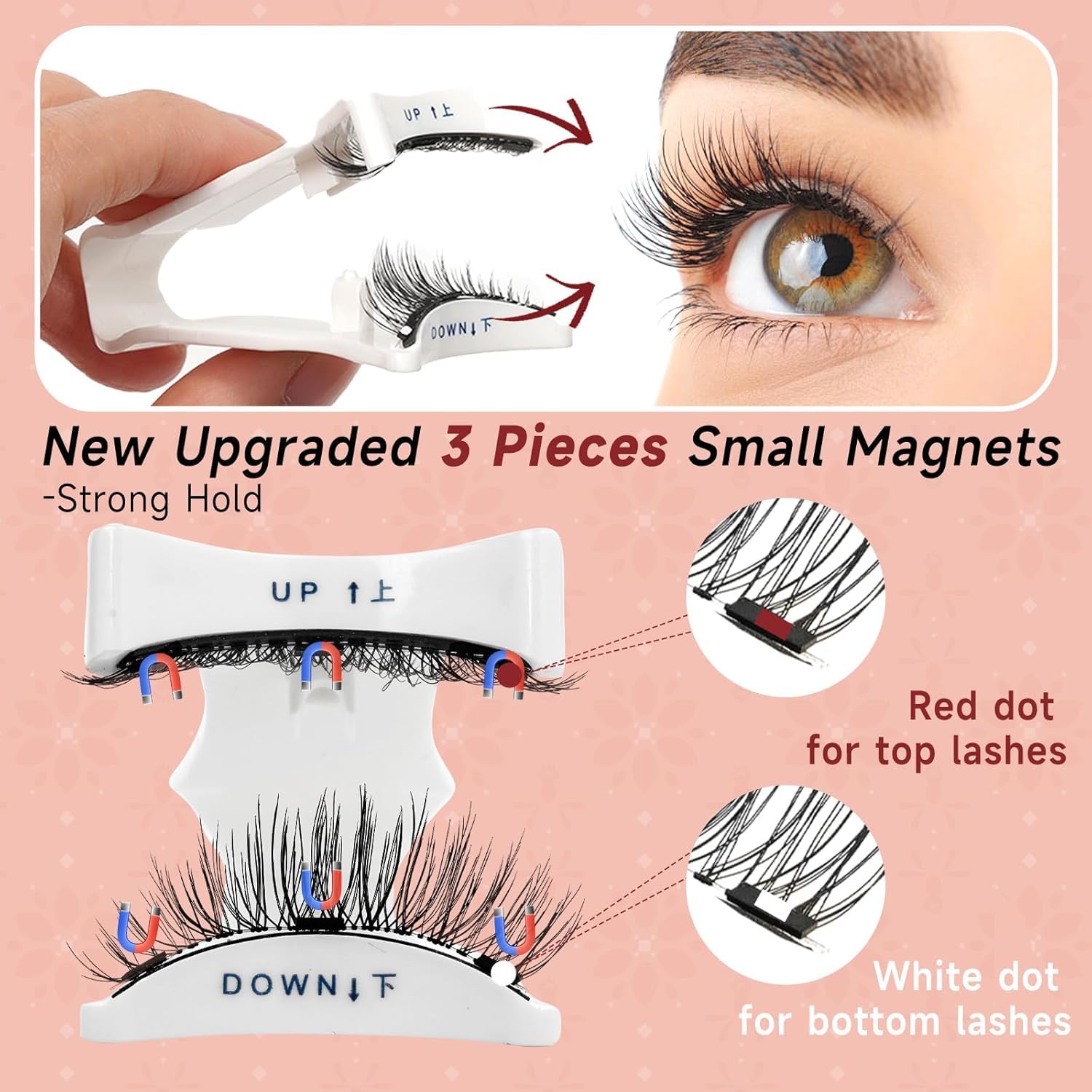 Lightweight magnet design in Higu clace lashes